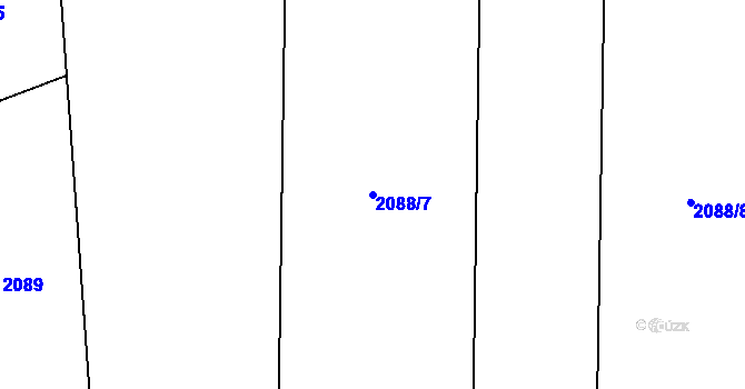Parcela st. 2088/7 v KÚ Svinov, Katastrální mapa