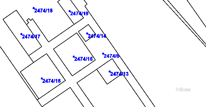 Parcela st. 2474/6 v KÚ Svinov, Katastrální mapa