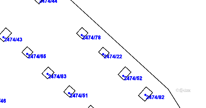 Parcela st. 2474/22 v KÚ Svinov, Katastrální mapa