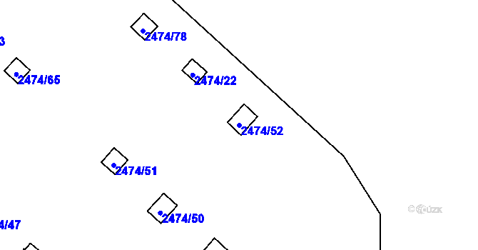Parcela st. 2474/52 v KÚ Svinov, Katastrální mapa