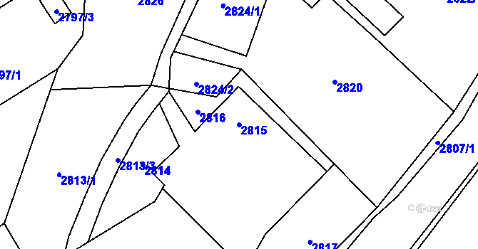 Parcela st. 2815 v KÚ Svinov, Katastrální mapa