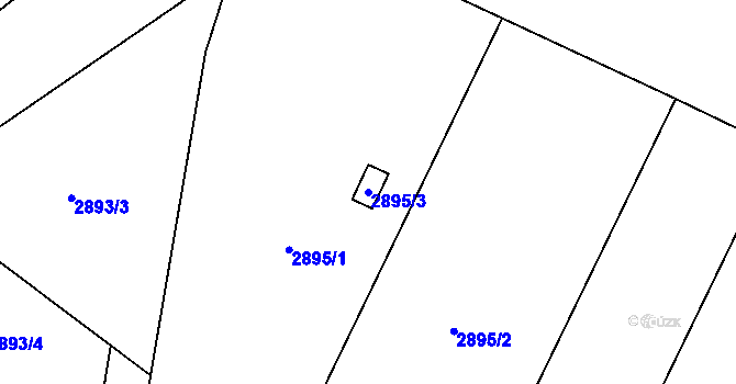 Parcela st. 2895/3 v KÚ Svinov, Katastrální mapa