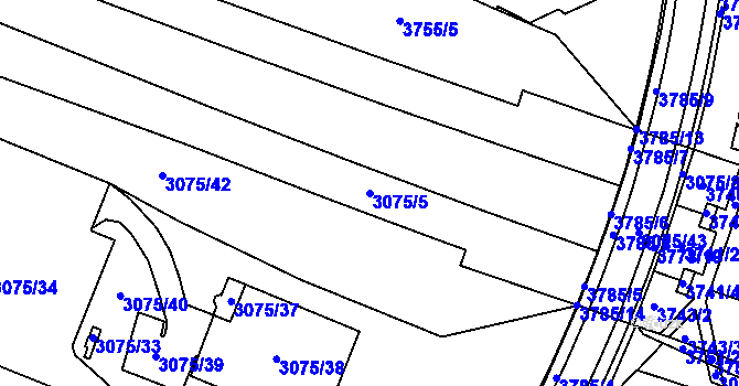 Parcela st. 3075/5 v KÚ Svinov, Katastrální mapa