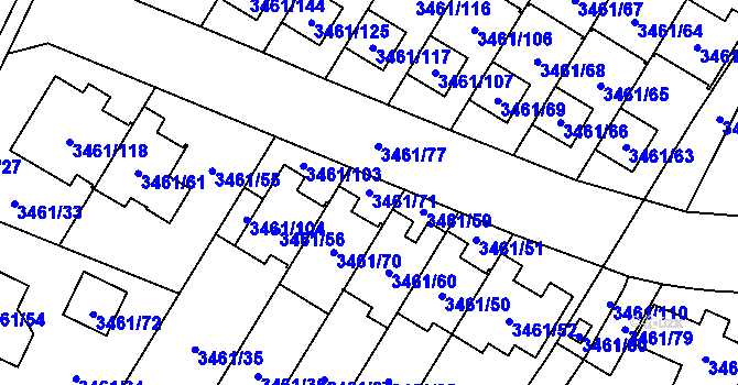 Parcela st. 3461/71 v KÚ Svinov, Katastrální mapa