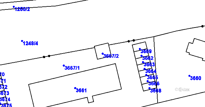 Parcela st. 3667/2 v KÚ Svinov, Katastrální mapa