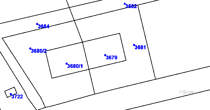 Parcela st. 3679 v KÚ Svinov, Katastrální mapa