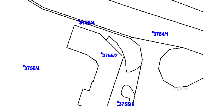Parcela st. 3755/2 v KÚ Svinov, Katastrální mapa