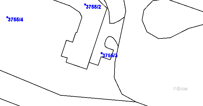Parcela st. 3755/3 v KÚ Svinov, Katastrální mapa