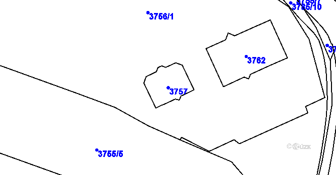 Parcela st. 3757 v KÚ Svinov, Katastrální mapa