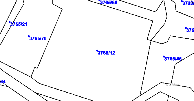 Parcela st. 3765/12 v KÚ Svinov, Katastrální mapa