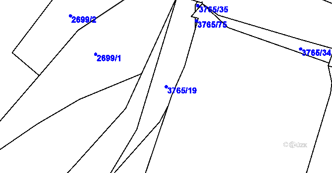 Parcela st. 3765/19 v KÚ Svinov, Katastrální mapa