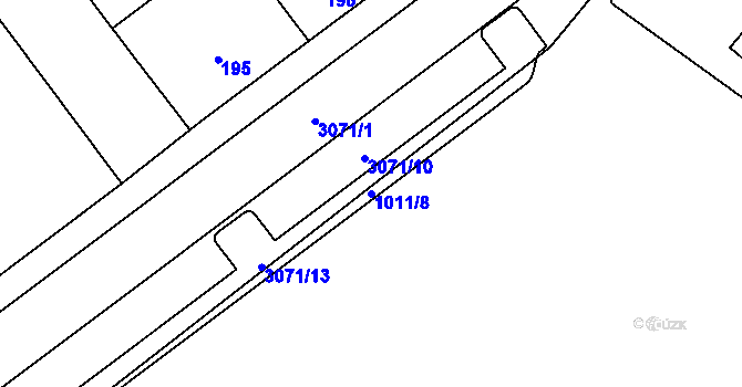 Parcela st. 1011/8 v KÚ Svinov, Katastrální mapa