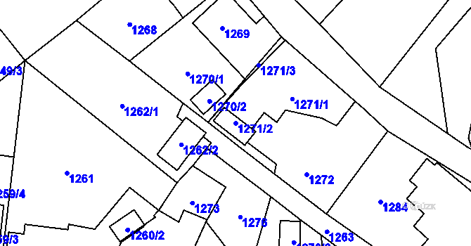 Parcela st. 1271/2 v KÚ Svinov, Katastrální mapa