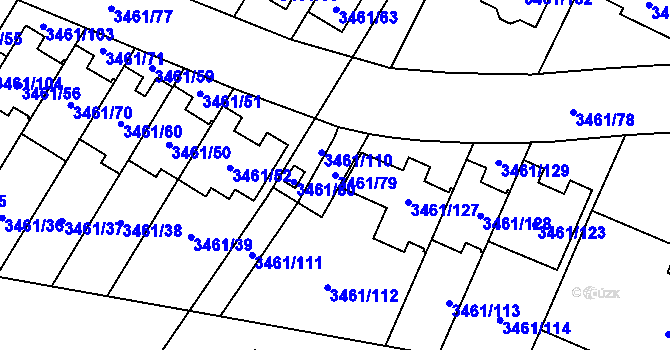 Parcela st. 3461/79 v KÚ Svinov, Katastrální mapa