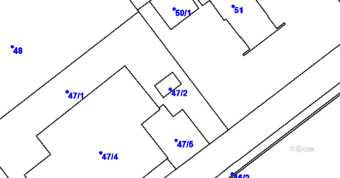 Parcela st. 47/2 v KÚ Svinov, Katastrální mapa