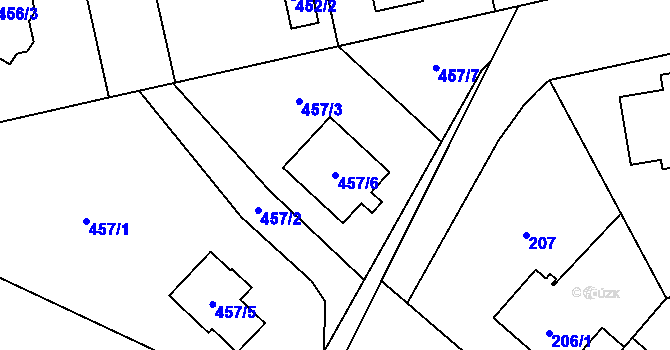 Parcela st. 457/6 v KÚ Svinov, Katastrální mapa