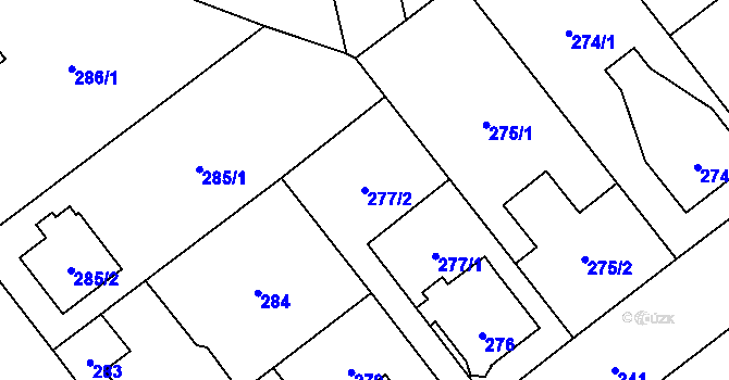 Parcela st. 277/2 v KÚ Svinov, Katastrální mapa
