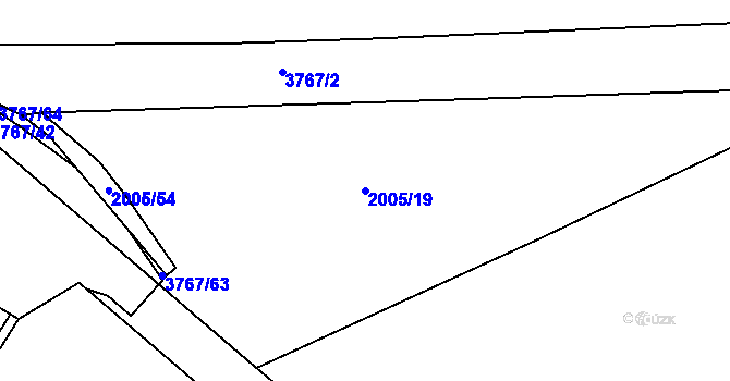 Parcela st. 2005/19 v KÚ Svinov, Katastrální mapa