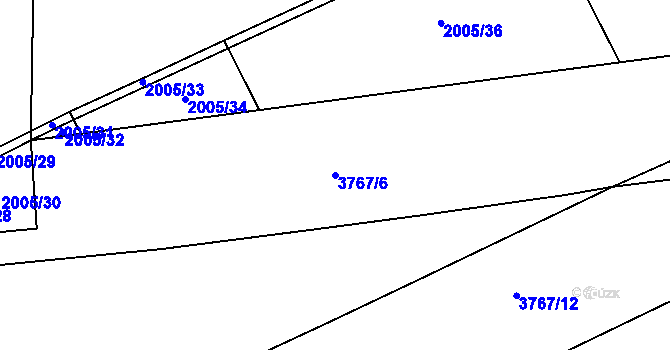Parcela st. 3767/6 v KÚ Svinov, Katastrální mapa