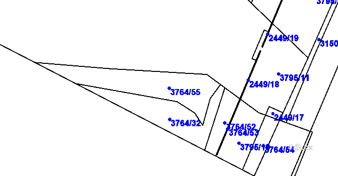 Parcela st. 3764/55 v KÚ Svinov, Katastrální mapa