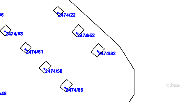 Parcela st. 2474/82 v KÚ Svinov, Katastrální mapa