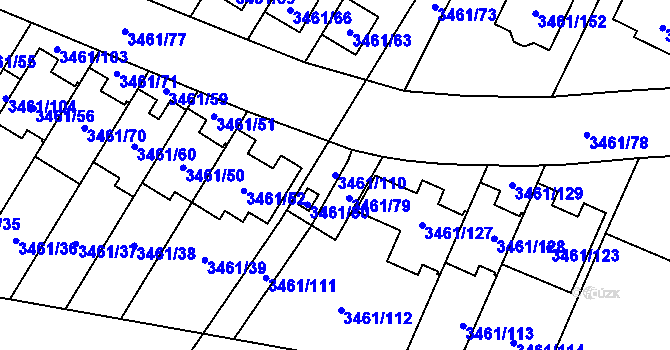 Parcela st. 3461/110 v KÚ Svinov, Katastrální mapa