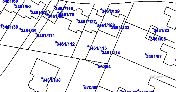 Parcela st. 3461/113 v KÚ Svinov, Katastrální mapa