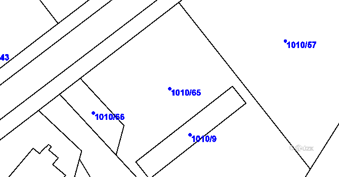 Parcela st. 1010/65 v KÚ Svinov, Katastrální mapa