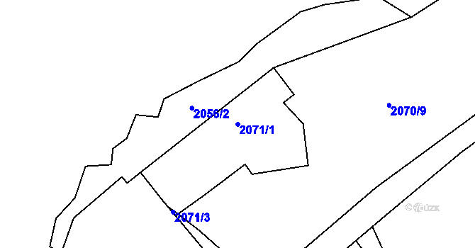 Parcela st. 2071/1 v KÚ Svinov, Katastrální mapa