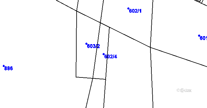 Parcela st. 602/4 v KÚ Výškovice u Ostravy, Katastrální mapa
