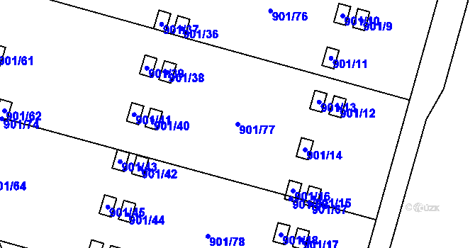 Parcela st. 901/77 v KÚ Výškovice u Ostravy, Katastrální mapa