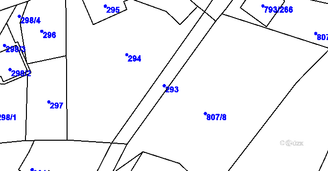 Parcela st. 293 v KÚ Výškovice u Ostravy, Katastrální mapa