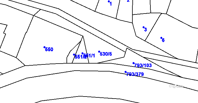 Parcela st. 530/5 v KÚ Výškovice u Ostravy, Katastrální mapa