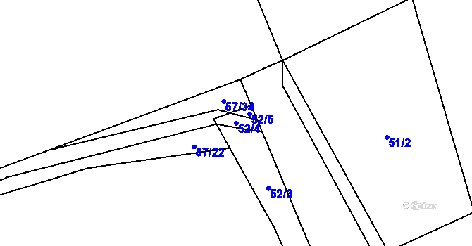 Parcela st. 52/4 v KÚ Ostravice 1, Katastrální mapa