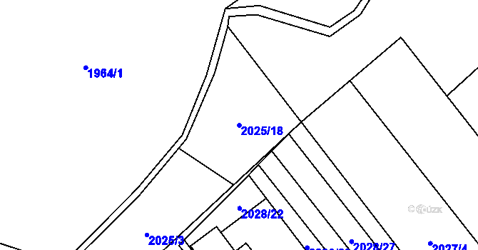 Parcela st. 2025/18 v KÚ Ostravice 1, Katastrální mapa