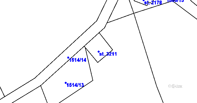 Parcela st. 3211 v KÚ Ostravice 1, Katastrální mapa