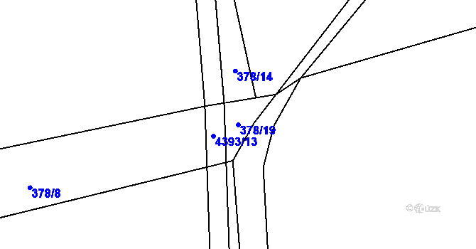 Parcela st. 378/19 v KÚ Ostravice 1, Katastrální mapa