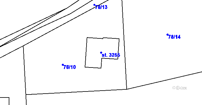 Parcela st. 3255 v KÚ Ostravice 1, Katastrální mapa
