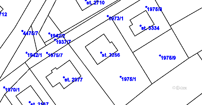 Parcela st. 3256 v KÚ Ostravice 1, Katastrální mapa