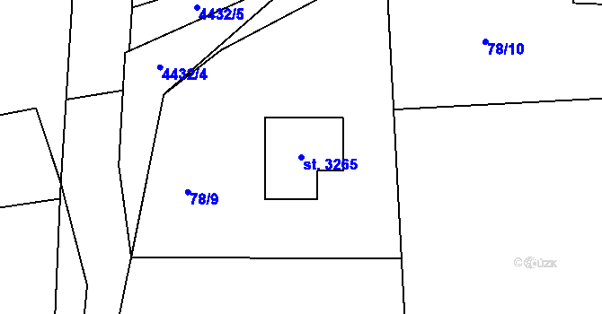 Parcela st. 3265 v KÚ Ostravice 1, Katastrální mapa