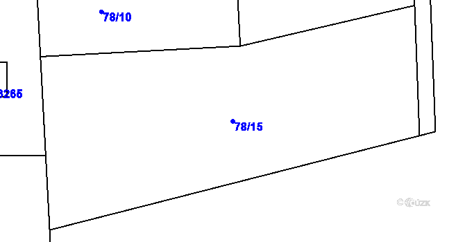 Parcela st. 78/15 v KÚ Ostravice 1, Katastrální mapa