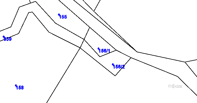 Parcela st. 156 v KÚ Ostroměř, Katastrální mapa