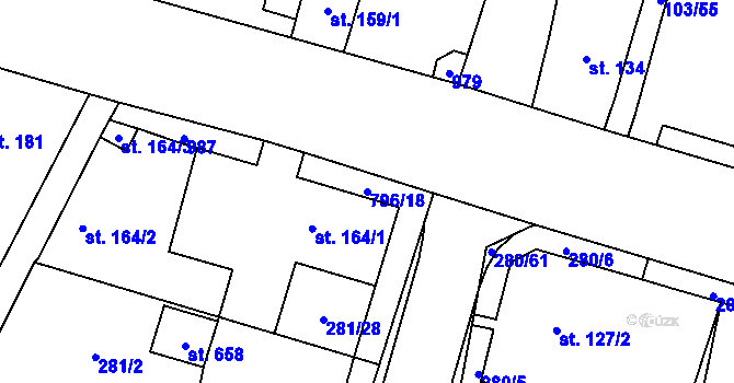 Parcela st. 796/18 v KÚ Ostroměř, Katastrální mapa
