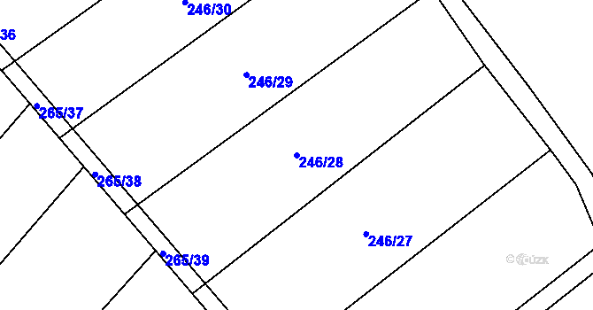 Parcela st. 246/28 v KÚ Ostroměř, Katastrální mapa