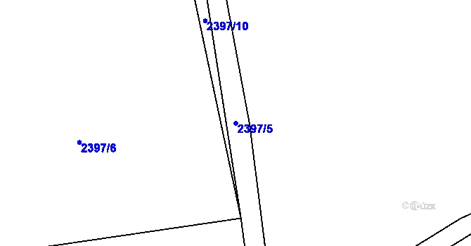 Parcela st. 2397/5 v KÚ Ostrov na Šumavě, Katastrální mapa