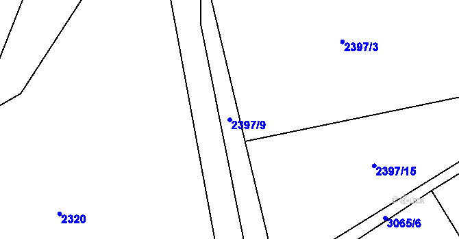 Parcela st. 2397/9 v KÚ Ostrov na Šumavě, Katastrální mapa