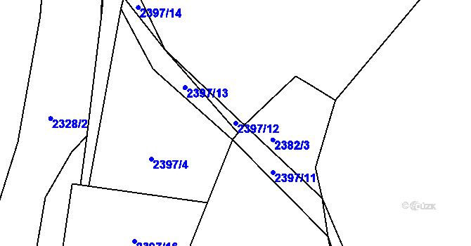 Parcela st. 2397/12 v KÚ Ostrov na Šumavě, Katastrální mapa