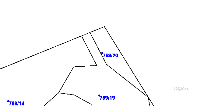 Parcela st. 769/20 v KÚ Běleň, Katastrální mapa
