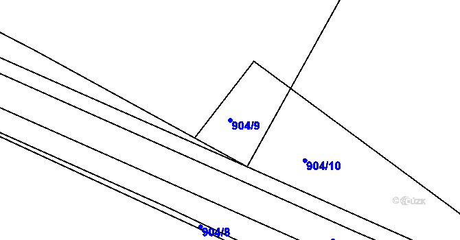 Parcela st. 904/9 v KÚ Ostrov nad Ohří, Katastrální mapa