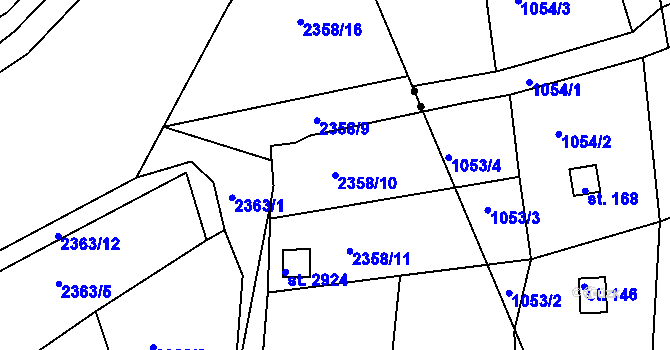 Parcela st. 2358/10 v KÚ Ostrov nad Ohří, Katastrální mapa